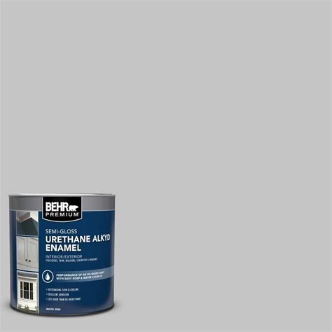 Behr Premium Qt T Dreamscape Gray Semi Gloss Enamel Urethane