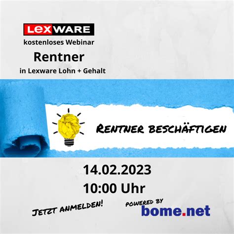 Kostenloses Webinar Besch Ftigung Von Rentnern In Lexware Lohn Und