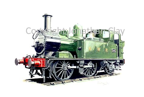 Jonathan Clay Transport Art | GWR 14XX Auto-tank No.1444 (GWR Green)