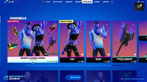 Coachella Skins Arrive In The Fortnite Item Shop Lyric And Wilder New