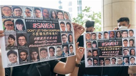 16 Democracy Activists Stand Trial In Hong Kongs Largest National