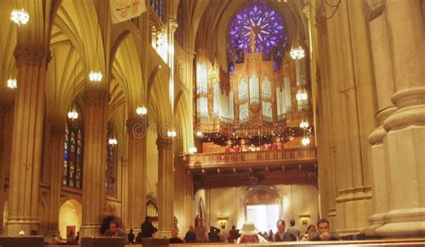 Interior Of Saint Patrick Cathedral, Manhattan, New York, USA Editorial Stock Photo - Image of ...