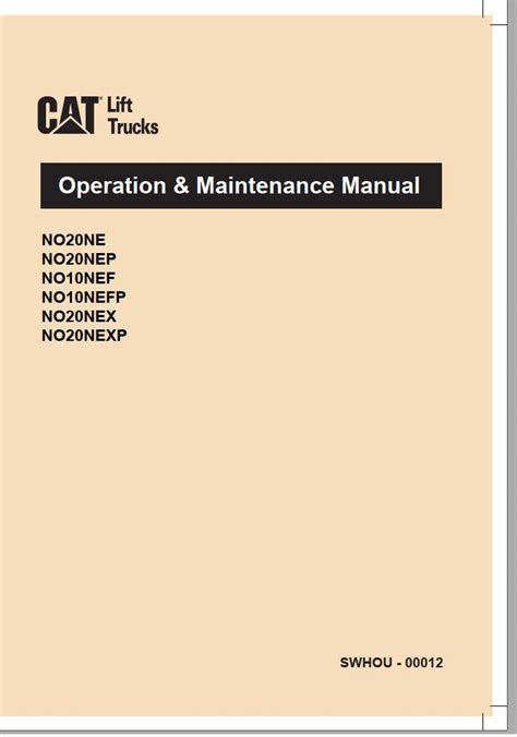 Caterpillar Lift Trucks No Nep Service Operation Maintenance Manual Pdf