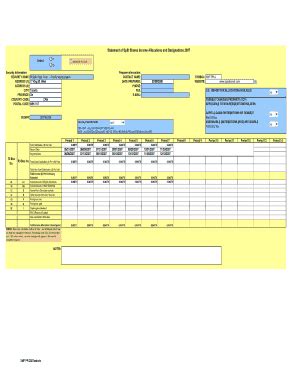 Fillable Online Statement Of Split Shares Income Allocations And