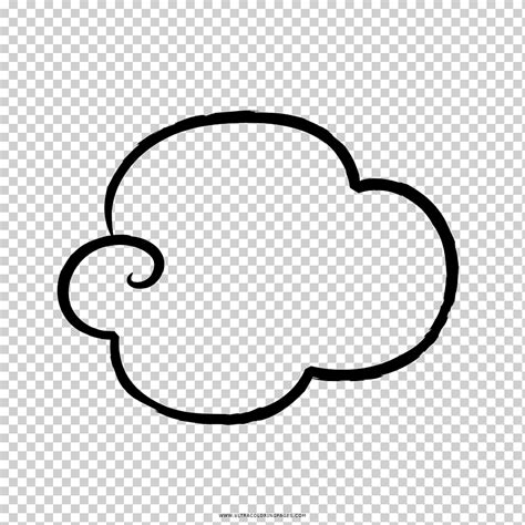 Dibujo Nube Para Colorear Libro Pintura Nube Blanco Cara Texto Png