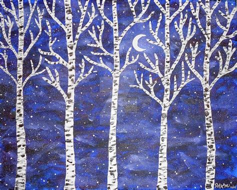 Winter Birch Trees by StarryNite605 on DeviantArt