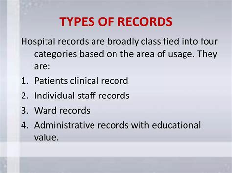 Types Of Records And Common Record Keeping Forms And Computerized