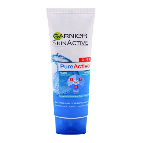 Buy Garnier Skin Active 3 In 1 Clay Face Wash Mask Scrub At Best Price