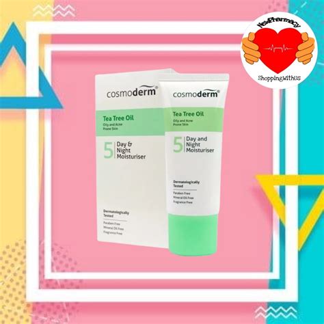 cosmoderm tea tree oil day night moisturiser  ml exp