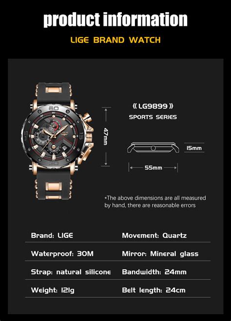 Reloj LIGE Deportivo Con Cronógrafo Quartz Leslaw Tienda Online