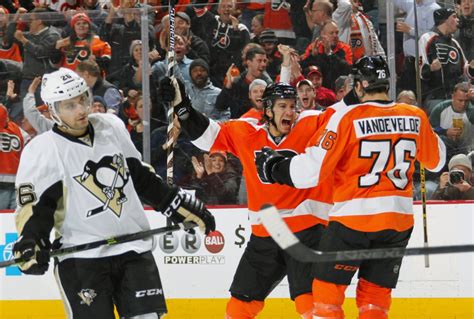 Flyers Defeat Penguins in Fight-Filled Contest