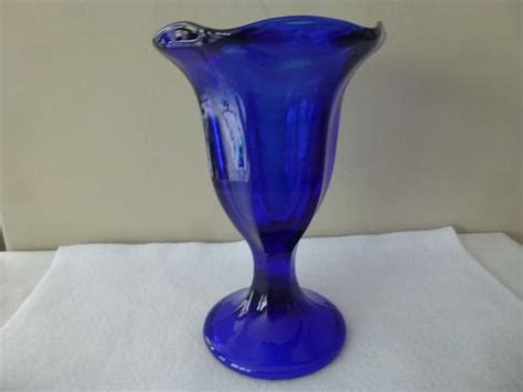 Vintage Anchor Hocking Fountainware Cobalt Blue Sundae Glass Etsy