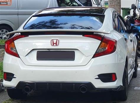 Honda Civic Fc Rs Spoiler With Break Light Fc1 Fc5 Civicx 10th Gen Car Accessories Accessories