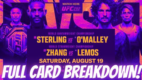 Ufc Sterling Vs O Malley Full Card Breakdown And Predictions