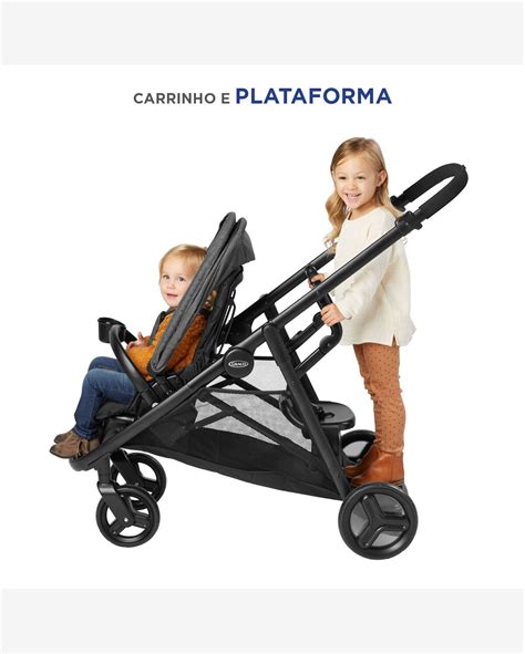 Riachuelo Carrinho de Bebê Gêmeos Passeio Ready2Grow LX 2 0 CZ Graco