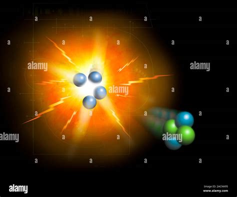 Immagine Concettuale Che Rappresenta Il Processo Di Fusione Nucleare