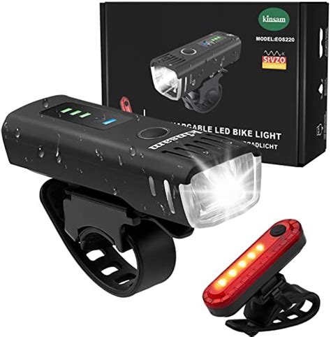 Kinsam Upgraded Led Fahrradlicht Set Usb Wiederaufladbare Fahrrad Licht