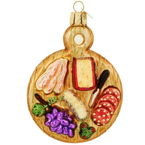 Charcuterie Board Glass Ornament