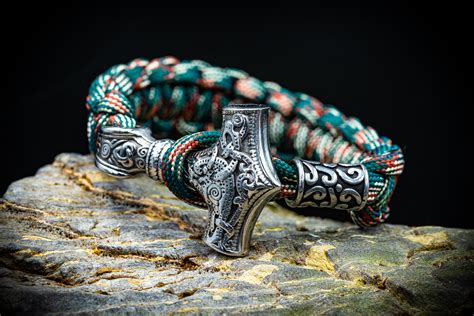 Geflochtenes Paracord Wikinger Armband Mit Mj Lnir Kaufen