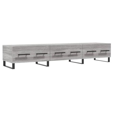 Viesurchoix Meuble TV sonoma gris 150x36x30 cm bois d ingénierie