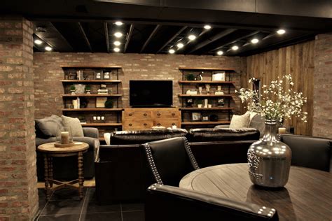 Rustic Man Cave - Rustic - Basement - Other - by Interiors by Design ...