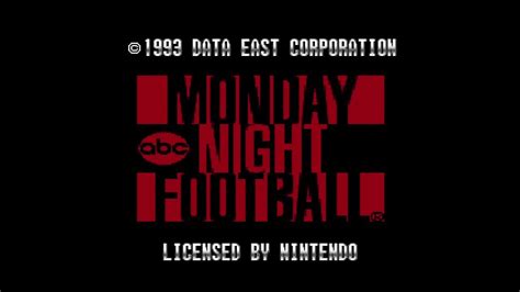 ABC Monday Night Football [Intro][SNES] - YouTube