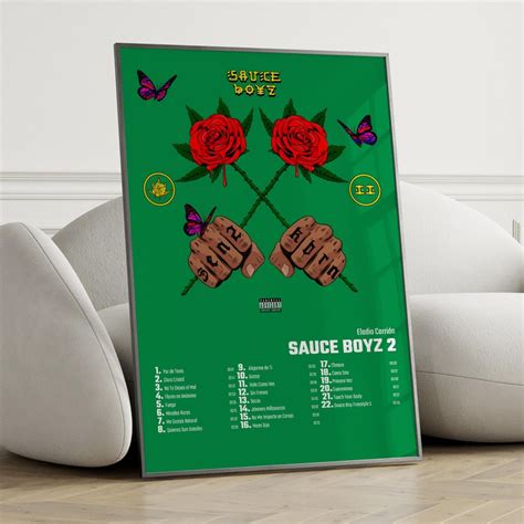 Eladio Carrión Sauce Boyz 2 Album Cover Poster Wall Art Etsy