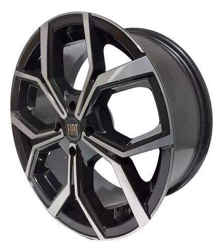 Rodas Fiat Palio Argo Cronos Aro 17 4x99 Jogo Bicos Cor Preto