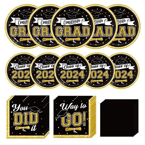 DAZONGE Graduation Decorations Class MMF7 Of 2024 Black And Gold