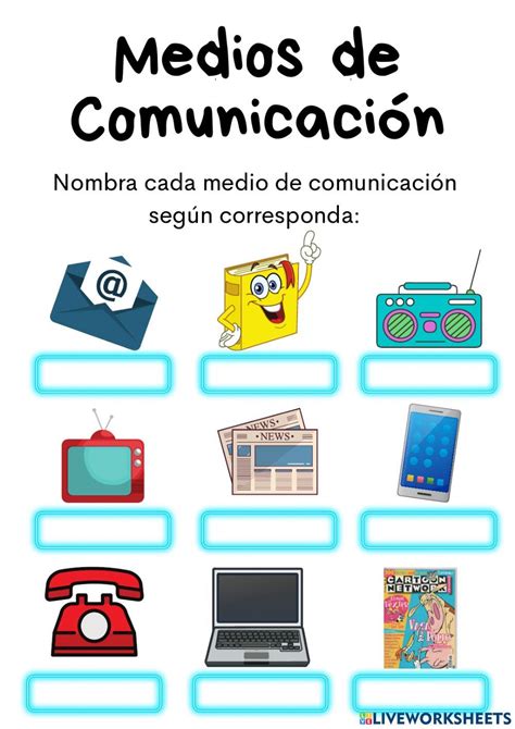 Medios de Comunicación online worksheet for 2