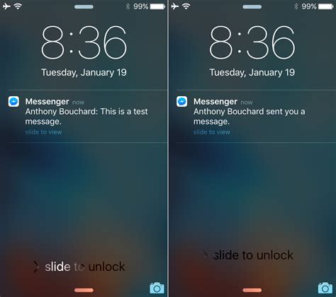 Hide Facebook Messenger Notification Previews From The Lock Screen For