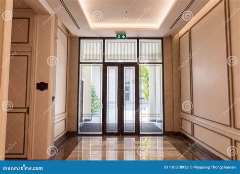 Hotel Door Entrance Modern Design Stock Photo - Image of interior, home: 110378952