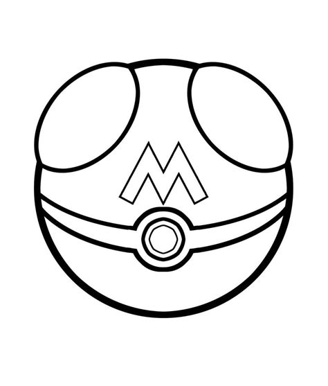 Ocho Pokebolas Para Colorear Imprimir E Dibujar Coloringonly Com