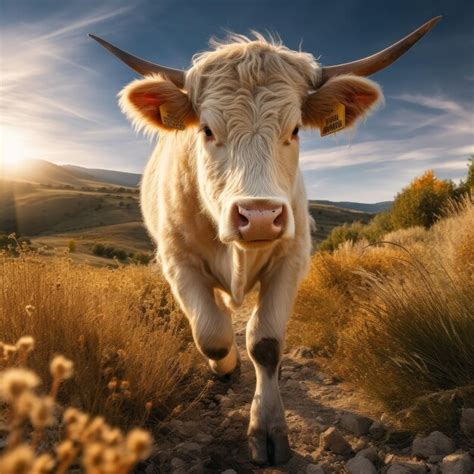 Premium AI Image | Cow in its Natural Habitat Wildlife Photography ...