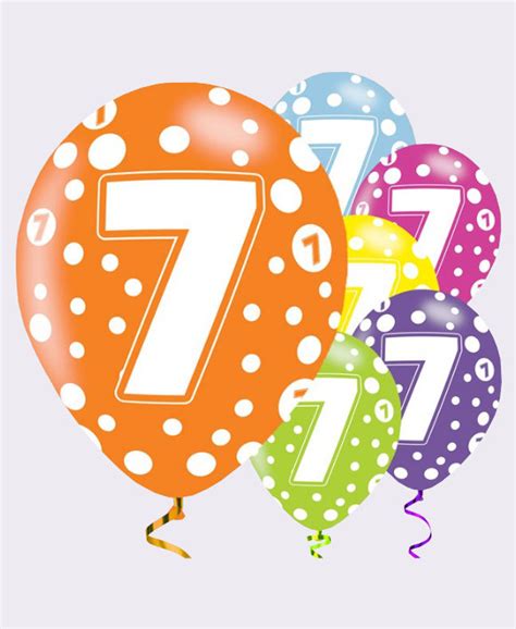 7th Birthday Balloons Assorted Berry Crazy Party Shop