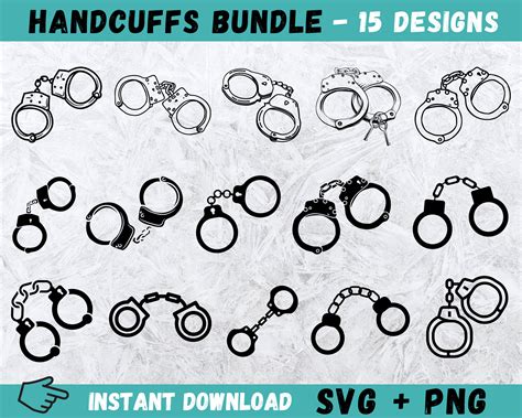 Police Handcuffs Svg Handcuffs Svg Handcuffs Outline Etsy Australia