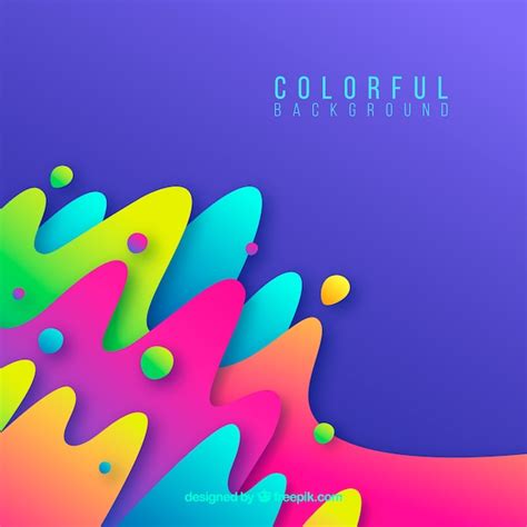 Fondo Colorido Con Formas Abstractas Vector Gratis