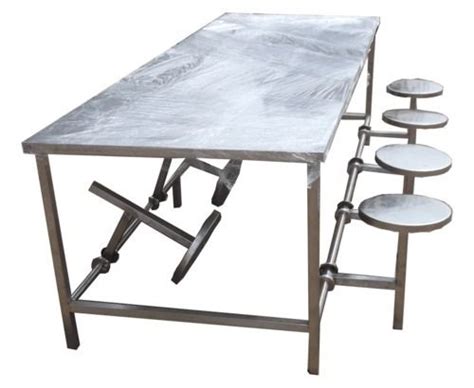 Stainless Steel Rectangular Canteen Table Rs Set Id