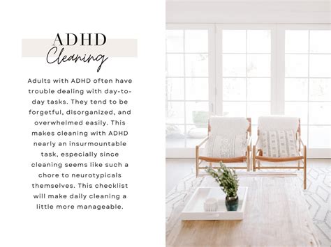 Adhd Neurodivergent Daily Cleaning Checklist Cleaning Guide Etsy