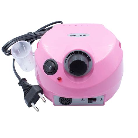 Lixadeira Porquinho Nail Drill Motor Elétrica de Unha Bivolt Rosa