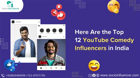 Top 12 YouTube Comedy Influencers in India in 2023 | Socio Influencer