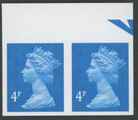 P New Blue Imperforate Pair Regal Stamps