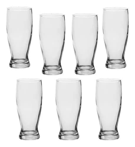 Juego De Vasos De Vidrio Tulipa Chopp Beer De 6 Piezas 350 Ml