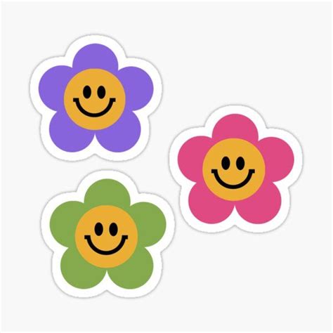 Flower Set Sticker By Lovekayz Redbubble