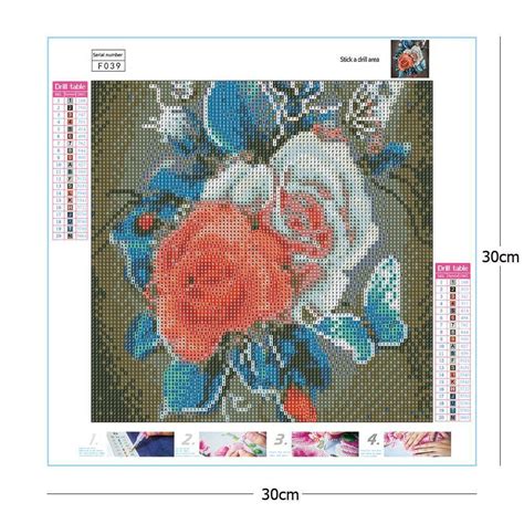 D Diy Diamond Mosaic Painting Kits Retro Flower X In For