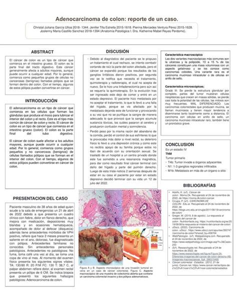 Adenocarcinoma De Colon Reporte De Un Caso Joslenny Castillo UDocz