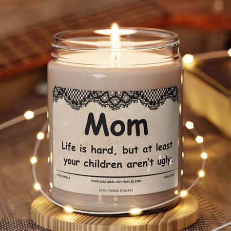 Funny Mom Candle Humorous Candle With Funny Saying Hilarious Etsy