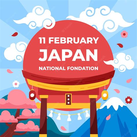 Free Vector Flat Design Foundation Day Japan