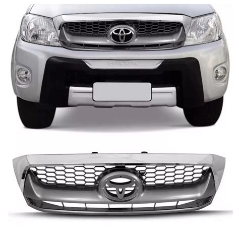 Mascara Toyota Hilux 2008 2011 Cromada Gris Dacamar Cl