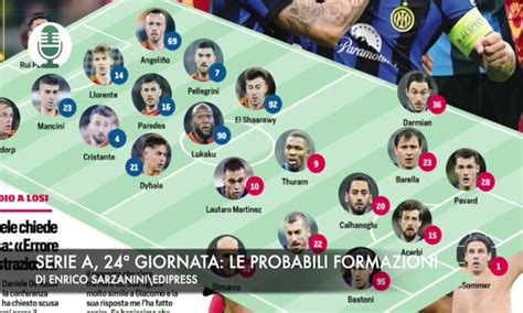 Serie A 24ª giornata le probabili formazioni